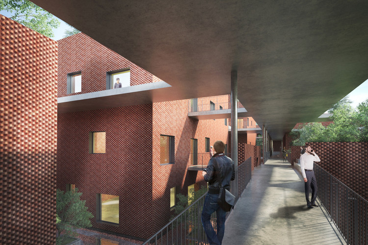 VTN Architects Brick Training Complex Will Create Its Own Microclimate Using Sky Walks-35