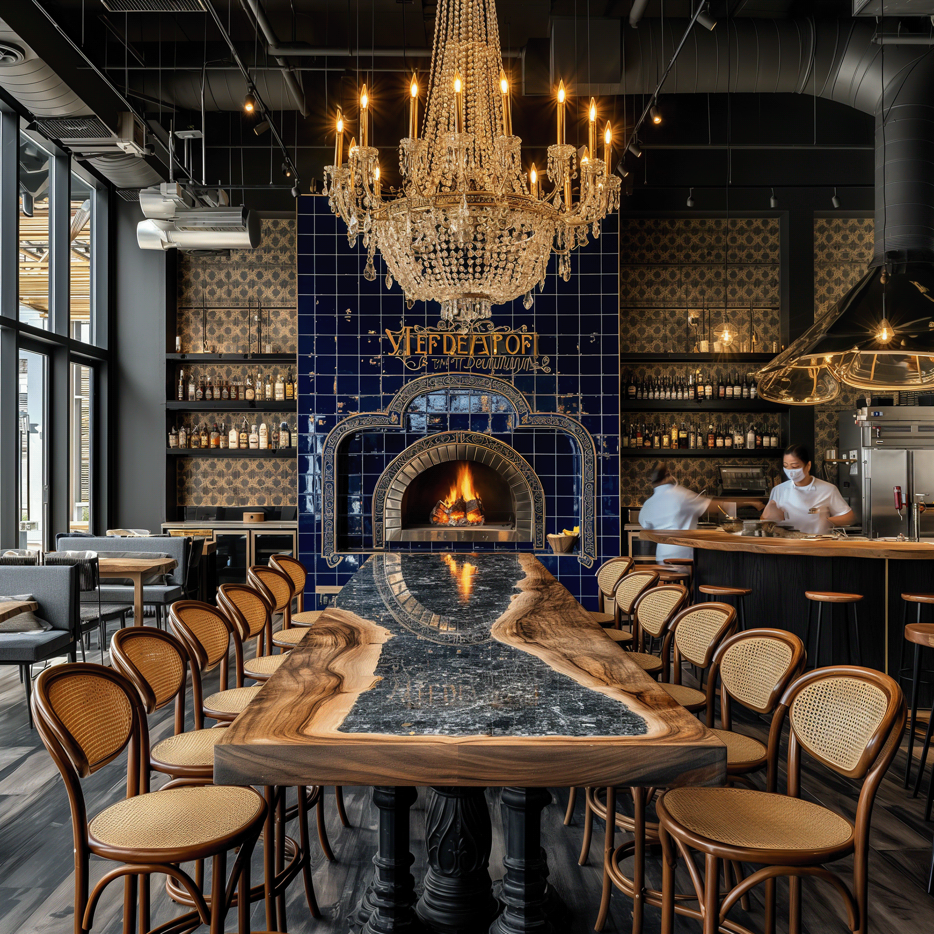 AI 生成意大利和法国美食室内设计-13