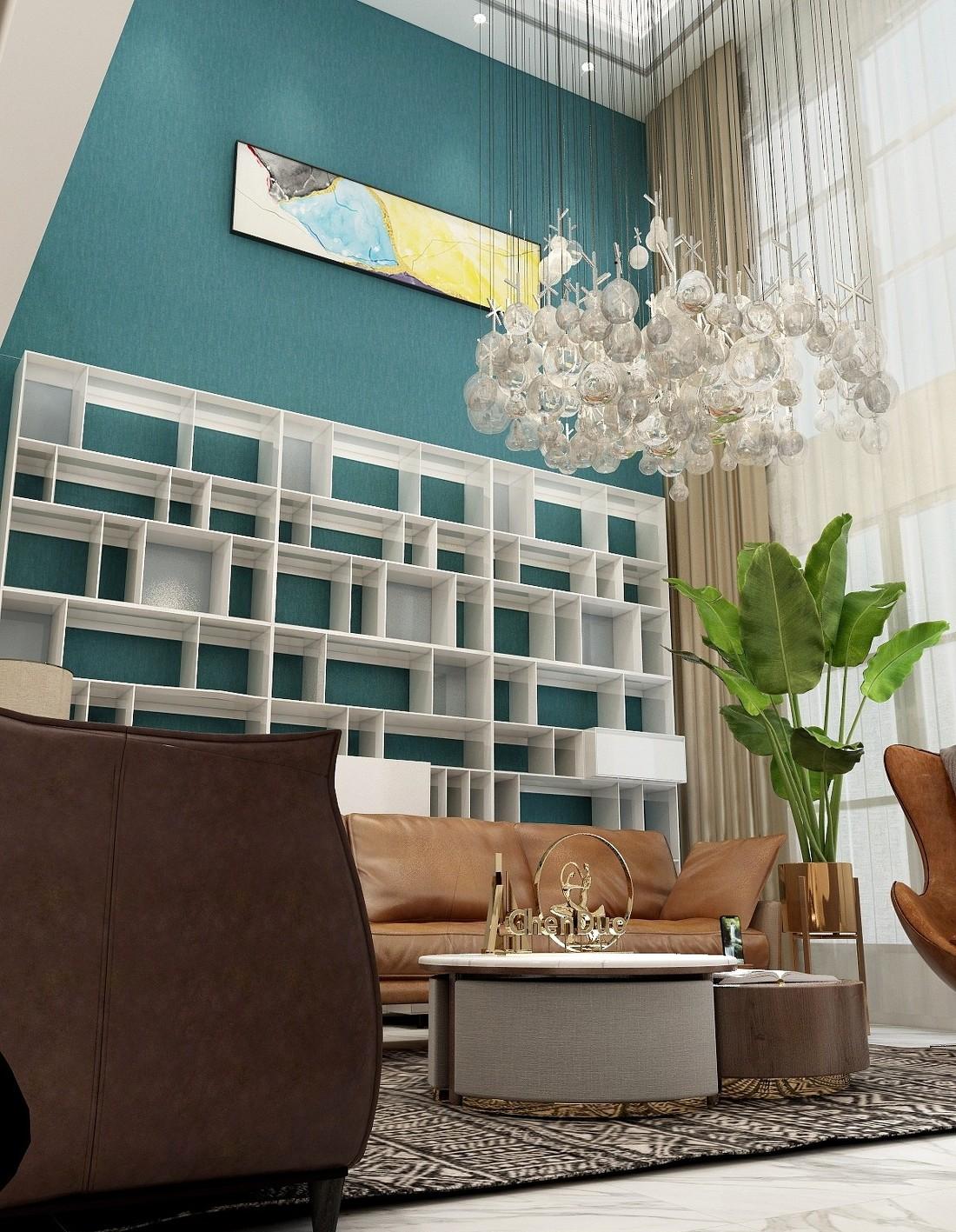 海派轻奢，现代人居的舒适休憩空间-12