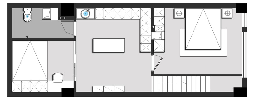 一应俱全两居室现代 LOFT-50