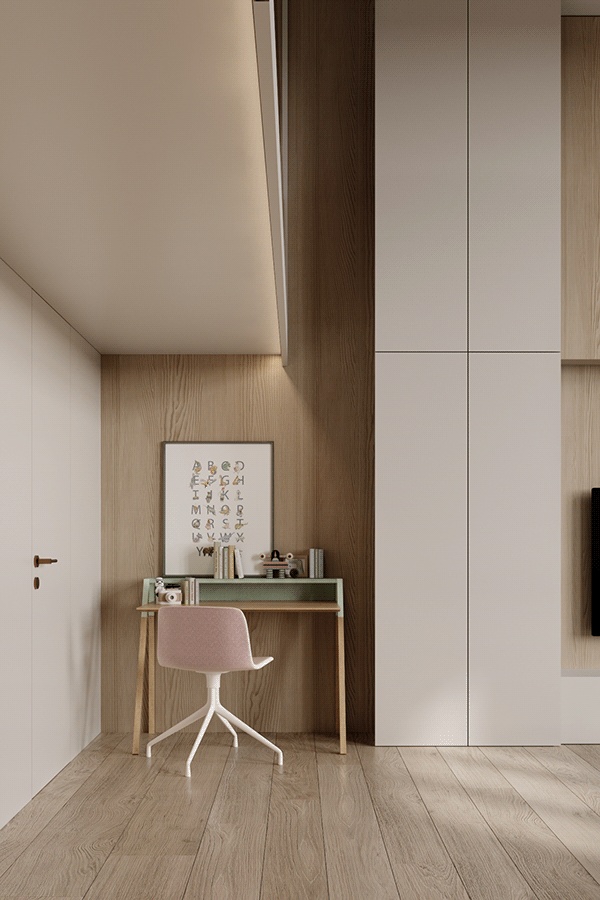 奶油色调的宁静家园丨Zeworkroom Studio-87