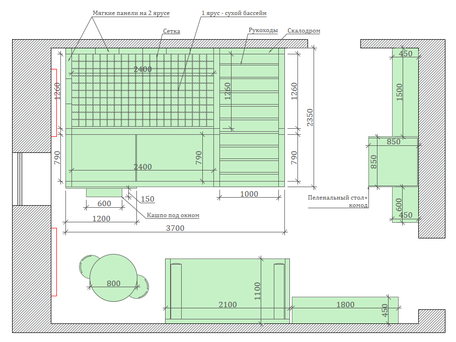 Мебель в детскую комнату разнополых детей-9