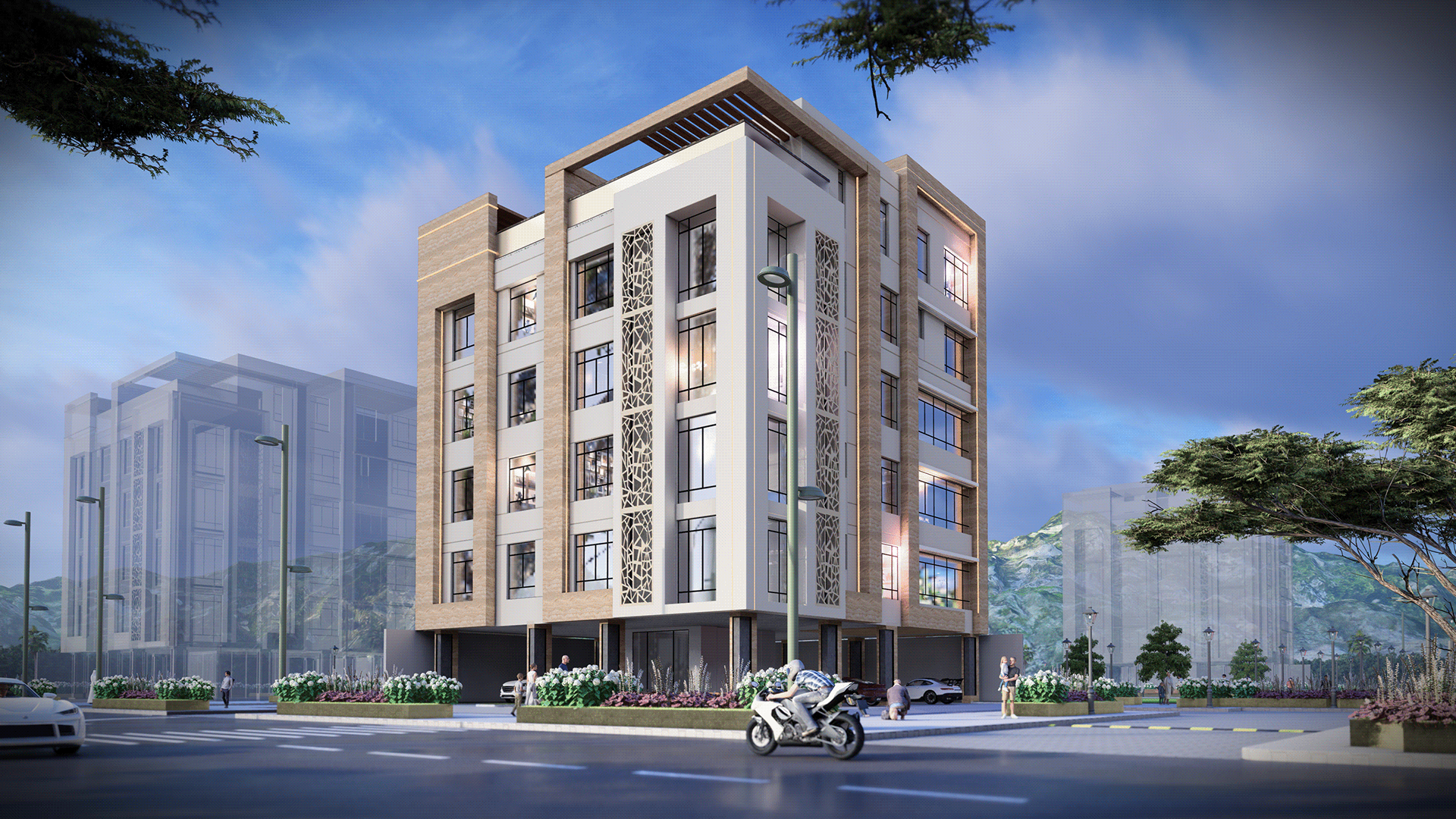 沙特阿拉伯建筑外立面计算机生成图像丨沙特阿拉伯吉达-10