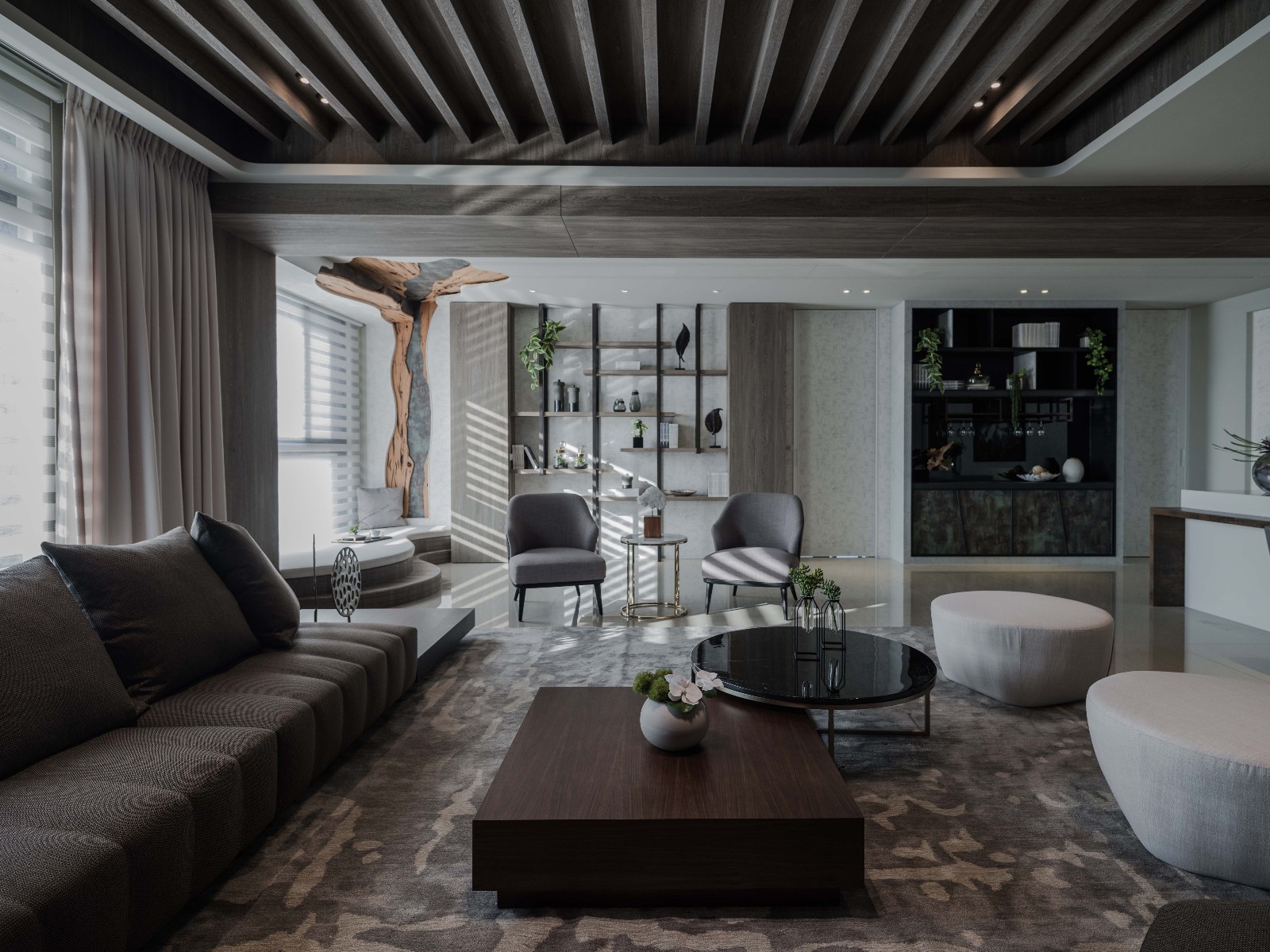 海暮色——现代风住宅  同育空间设计-4