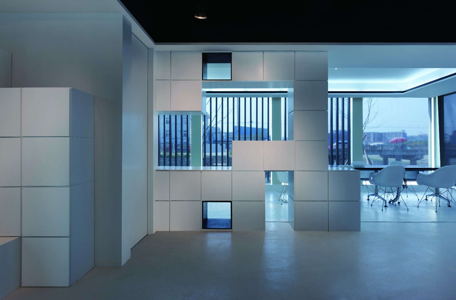 宁波东华针织厂现代黑白空间设计-9