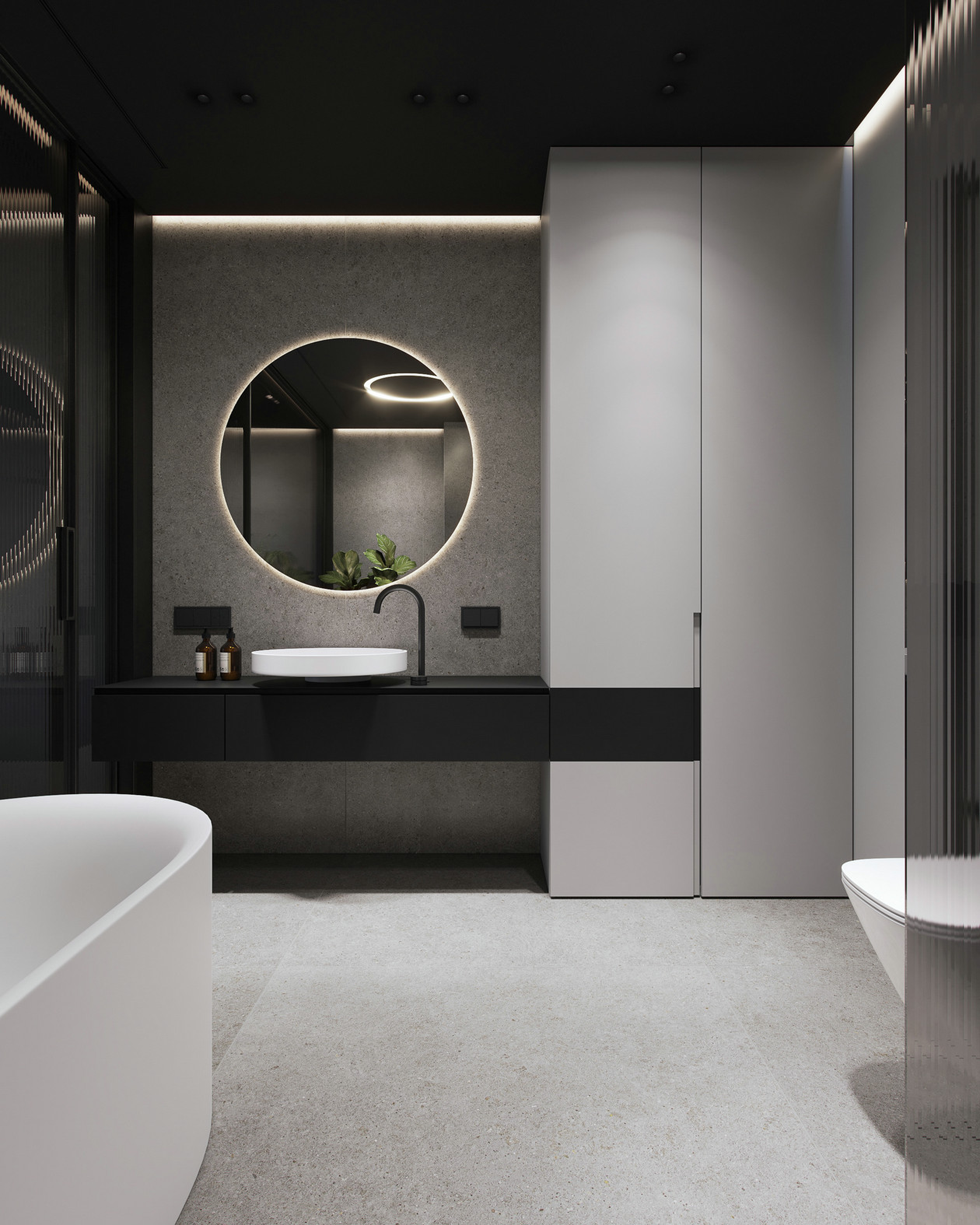 100㎡高级灰色系公寓设计 超高级的质感！-16