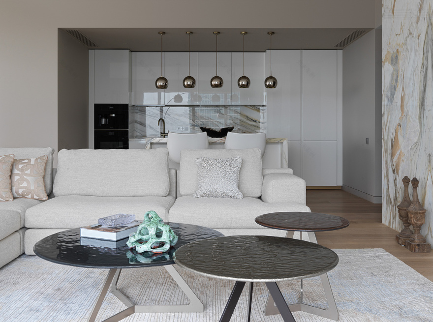 莫斯科塔尖上的豪华公寓 | 自然与现代的完美结合-5