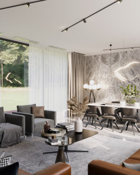 Living Room 室内设计丨TunisiaTunis丨自由设计师