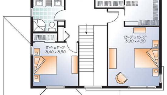 Plan 9838四居室当代住宅方案-21