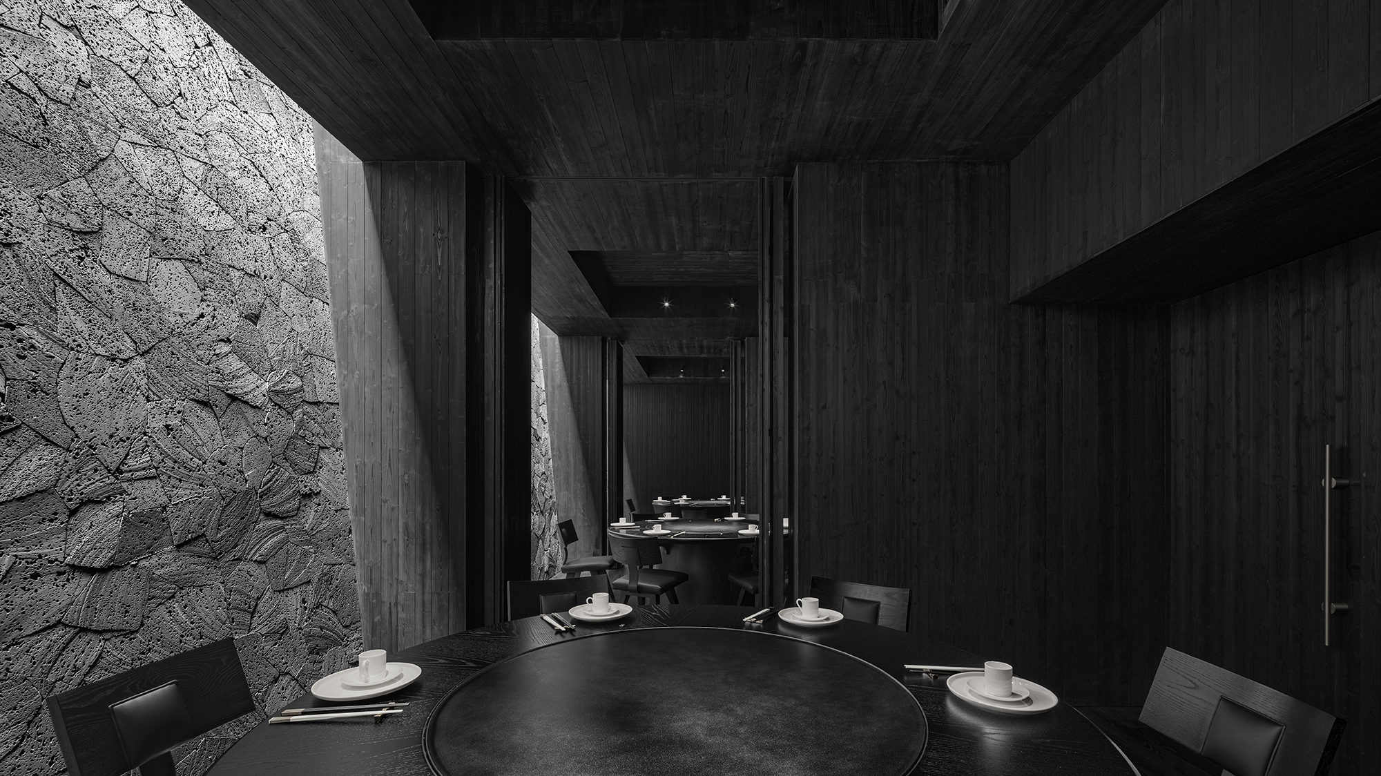 田间之上中国湘菜馆丨中国广州丨黑白木设计-94