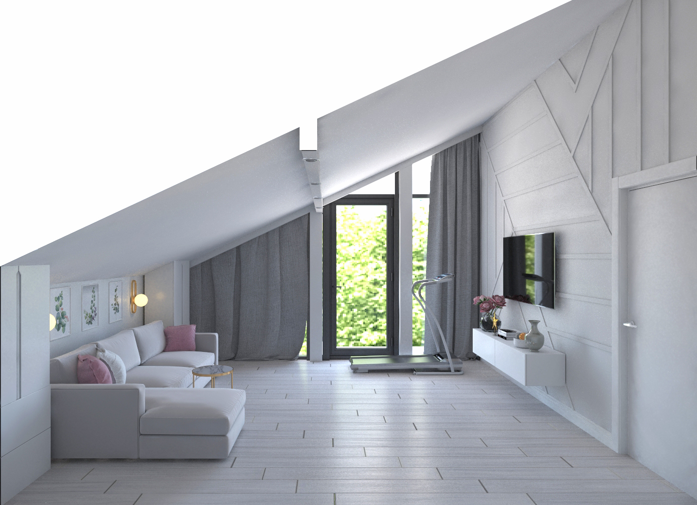 Светлый интерьер для дома фахверк-5