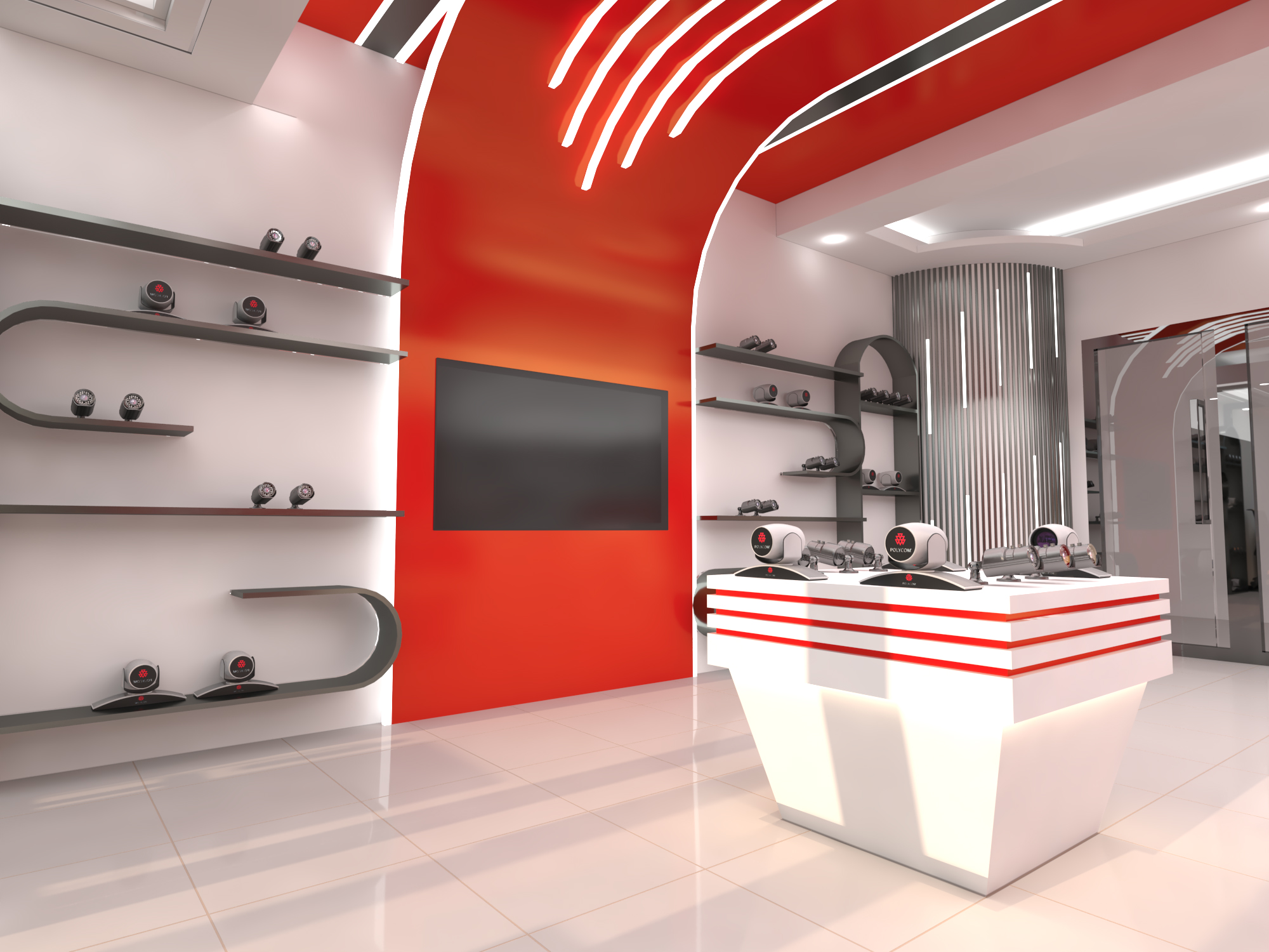 تصميم معرض كاميرات مراقبة واجهزة الكترونية ف السعودية-9