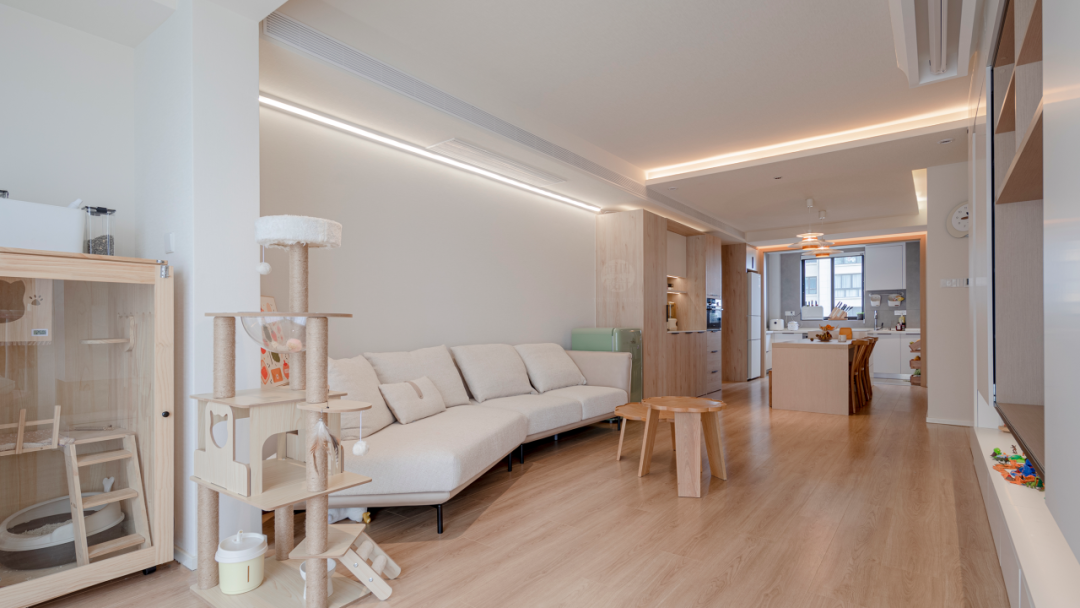 浙江平湖四口之家的30m衣柜与洄游动线设计丨中国浙江-62