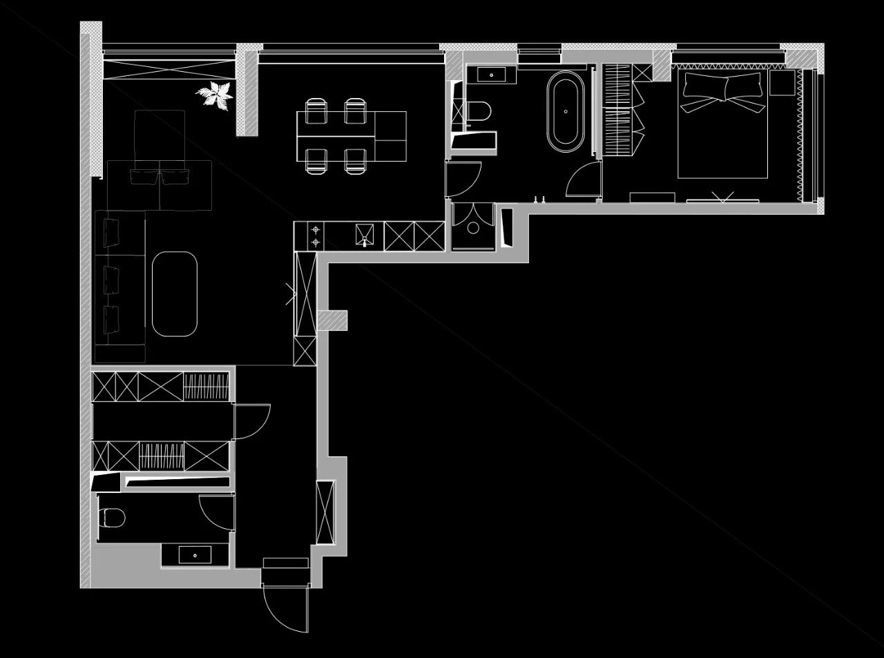 75㎡灰色简约空间设计丨Evgenia Mlynchik-8