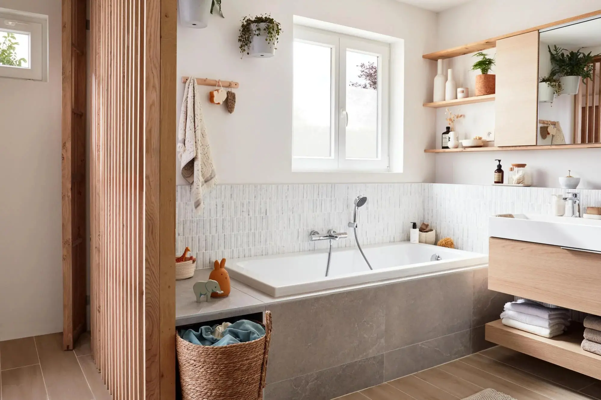 自然风格迷你洗衣间,实现家庭多功能设计-8