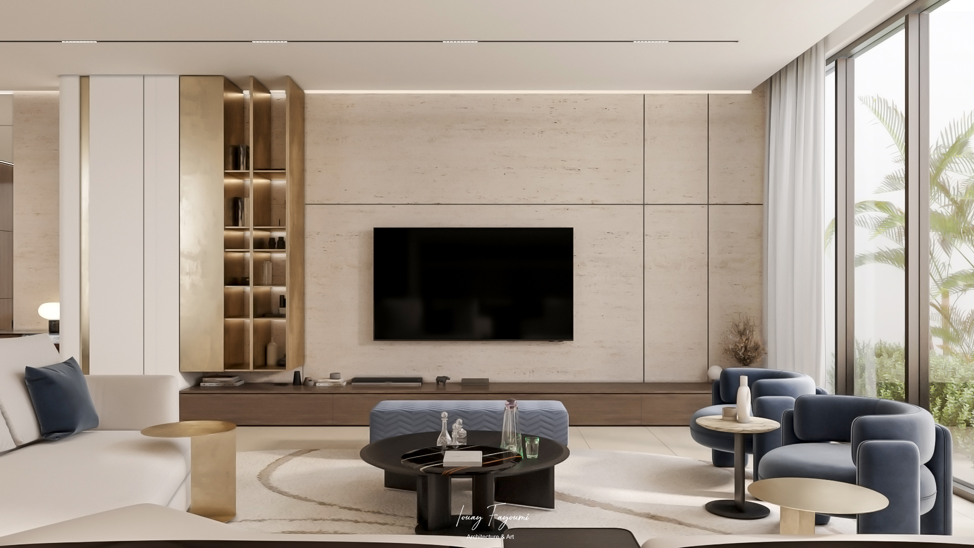 现代客厅与餐厅室内设计-10