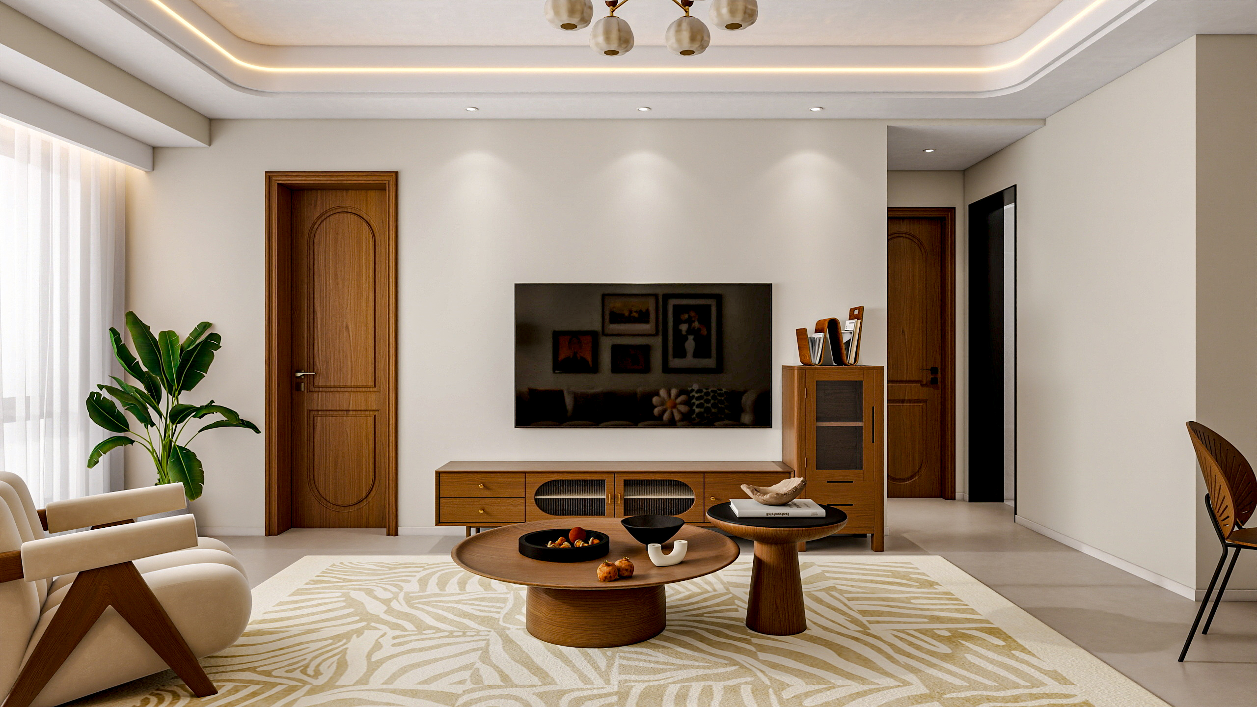 四川成都沙河壹号（85平方中古奶油三居室）-3