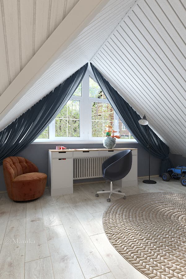 Комната для мальчика со шведской стенкой и скалодромом ⋆ Фабрика мебели «Mamka™» ᐈ Эксперт детского пространства-5