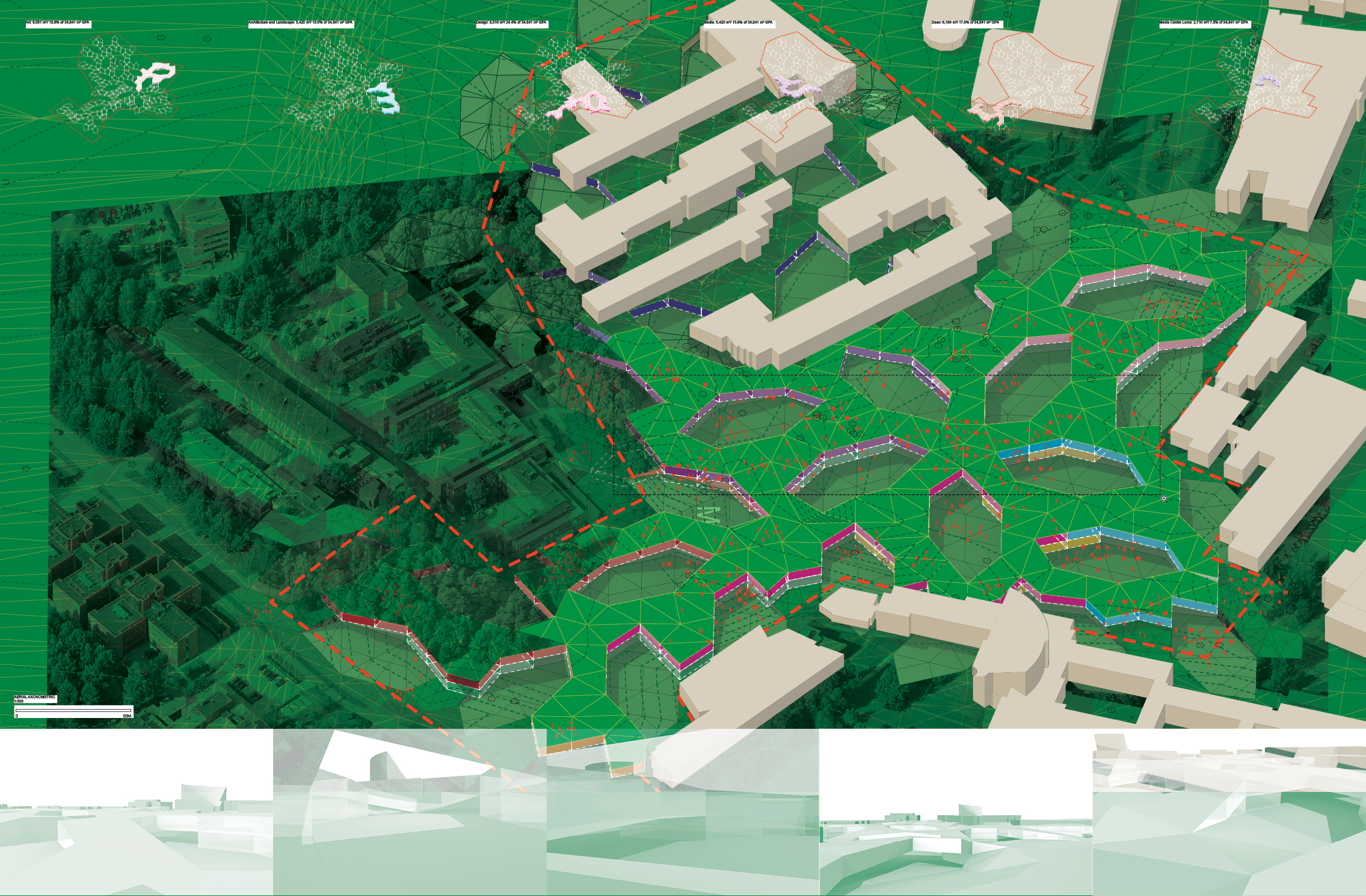 层叠庭院中的五边星 · Aalto 大学新校园中心设计-21