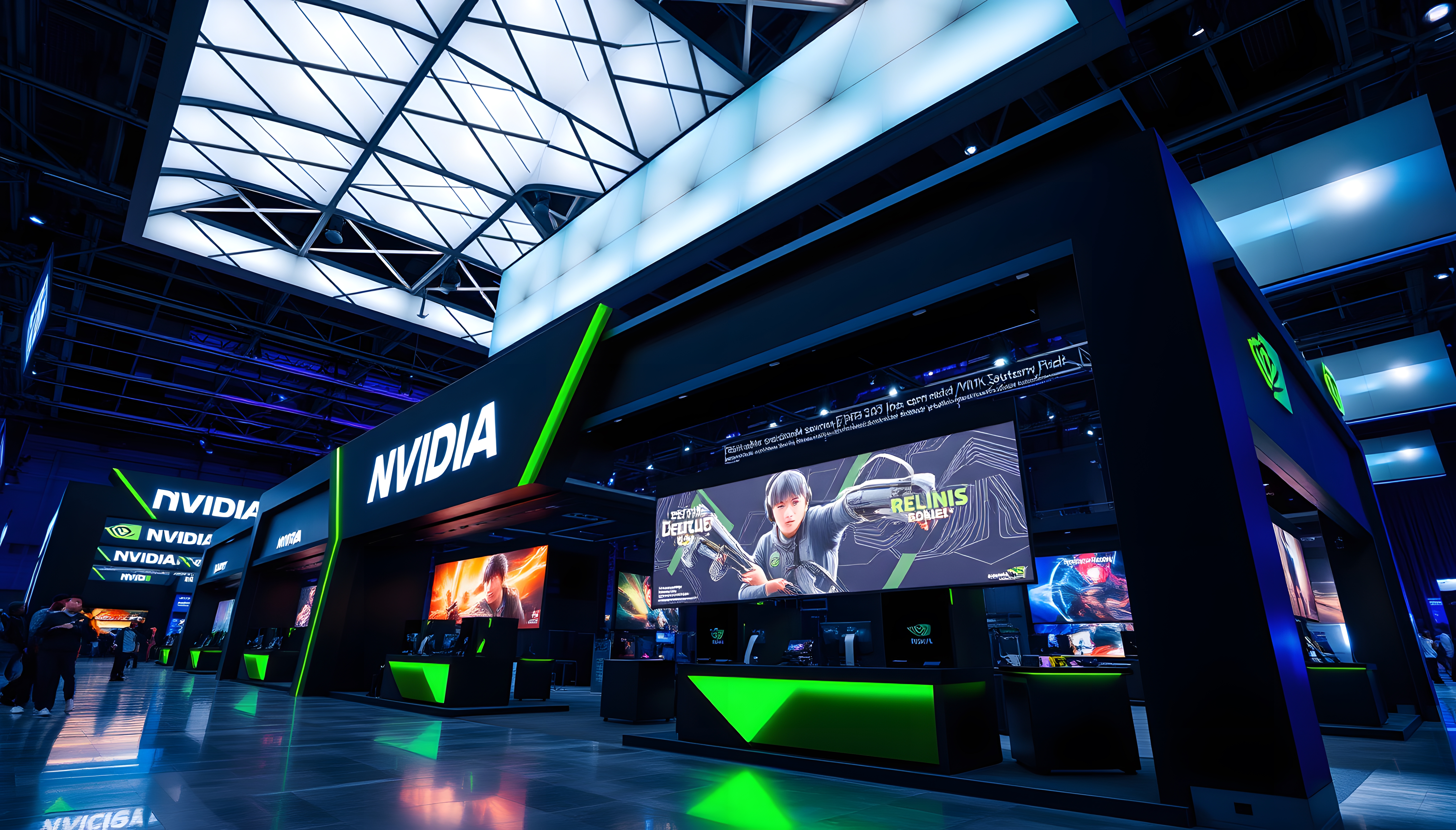 NVIDIA game exhibition booth.-16