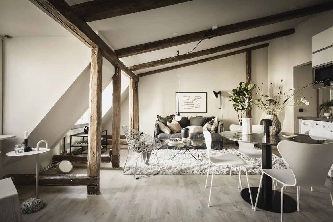 瑞典 1898 年老建筑 44m2 秋日公寓设计-1