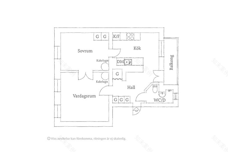 瑞典 70 平米蓝白公寓,深蓝墙面与白色装潢的完美搭配-19