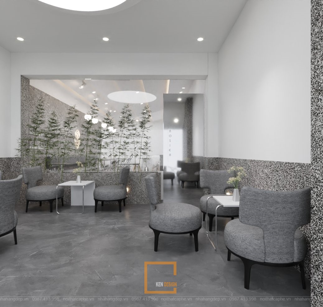 Dự án quán cafe phong cách minimalism Rosier-21