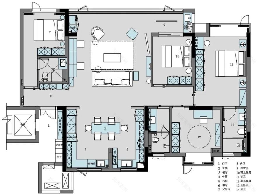 南昌阿鹤设计|砸掉几十个达不溜的精装房,也可以是无边界之家?-45