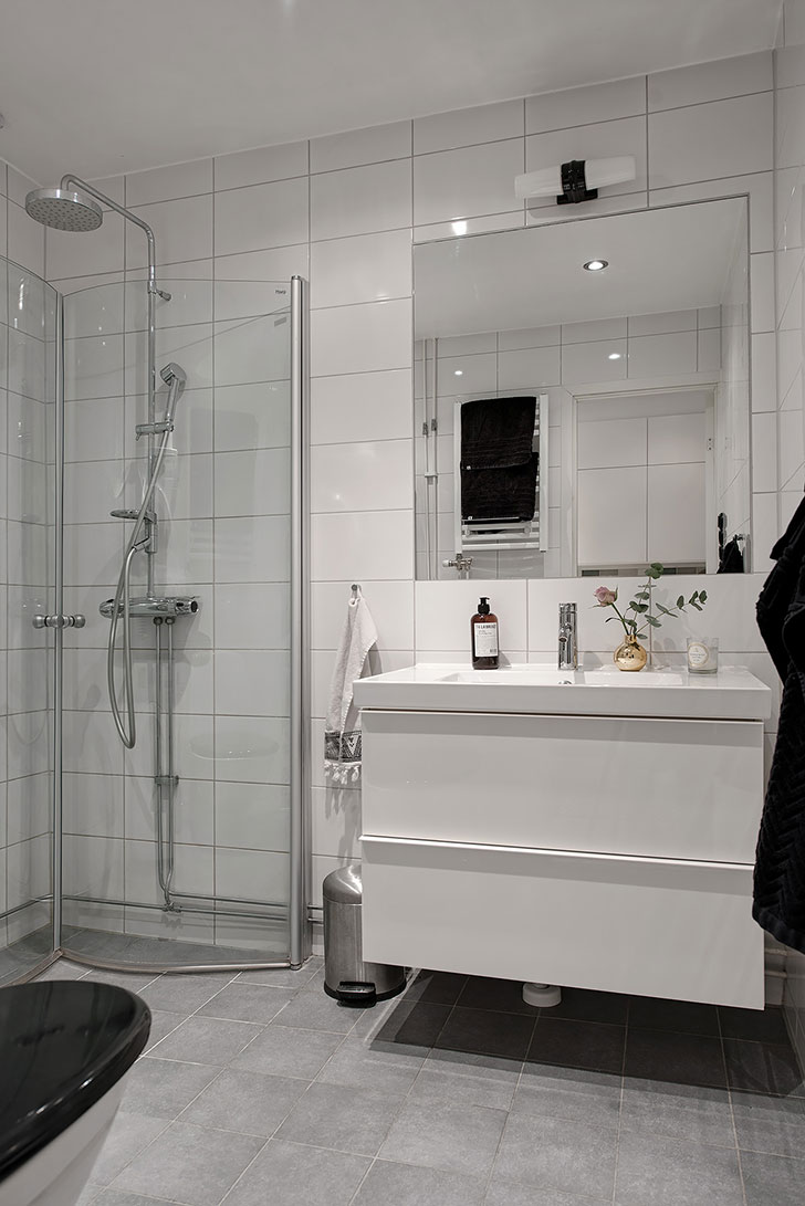 瑞典灰色家居，金属元素与插画打造个性空间-21