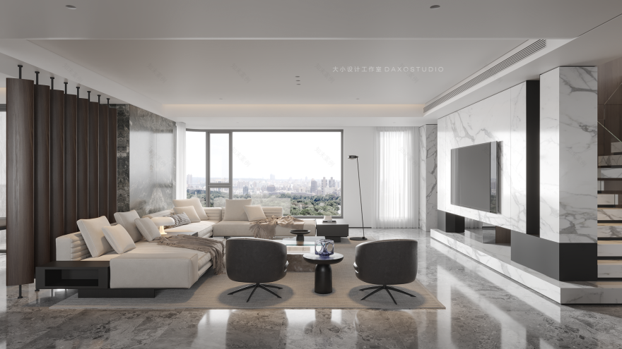 新光·皇庭水岸 520㎡顶复奢宅丨中国福建丨大小设计工作室-4