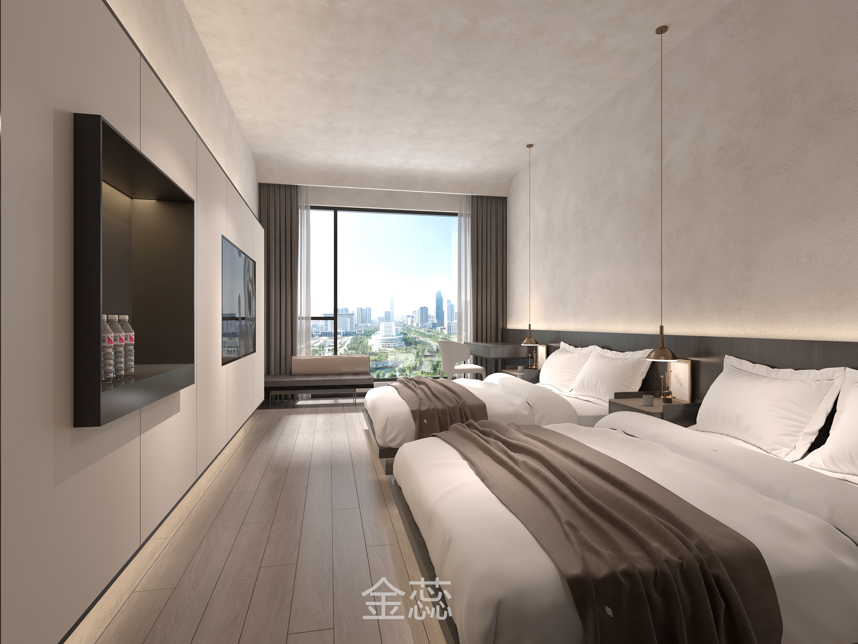 酒店客房、建筑外观设计-3