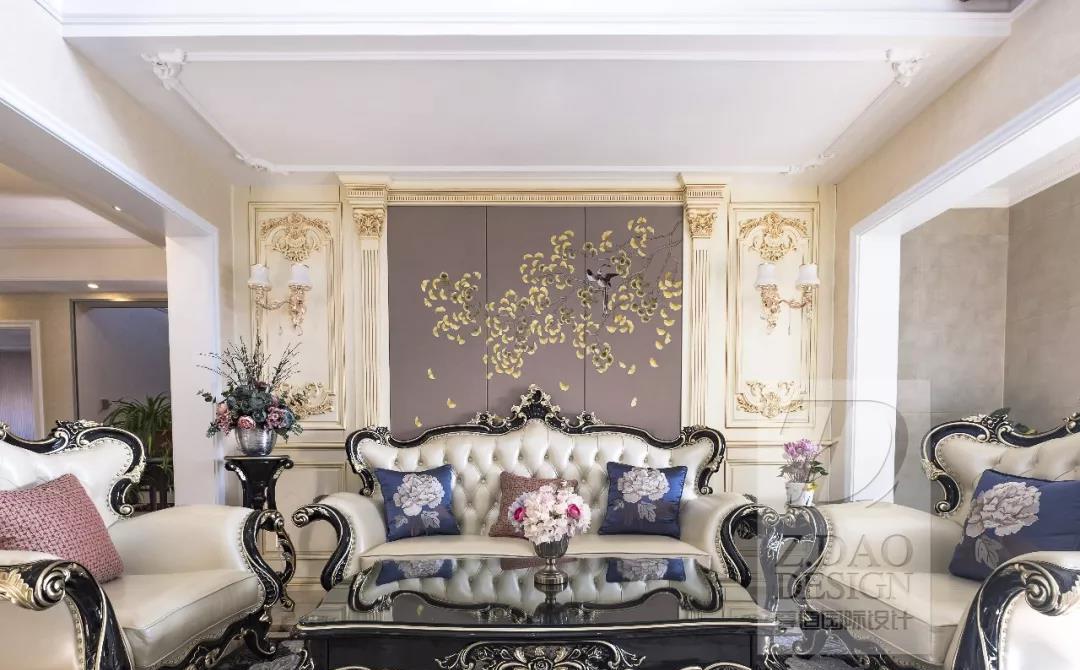 尊道国际设计 | 欧式奢华平层空间,尽显浪漫与温馨-0