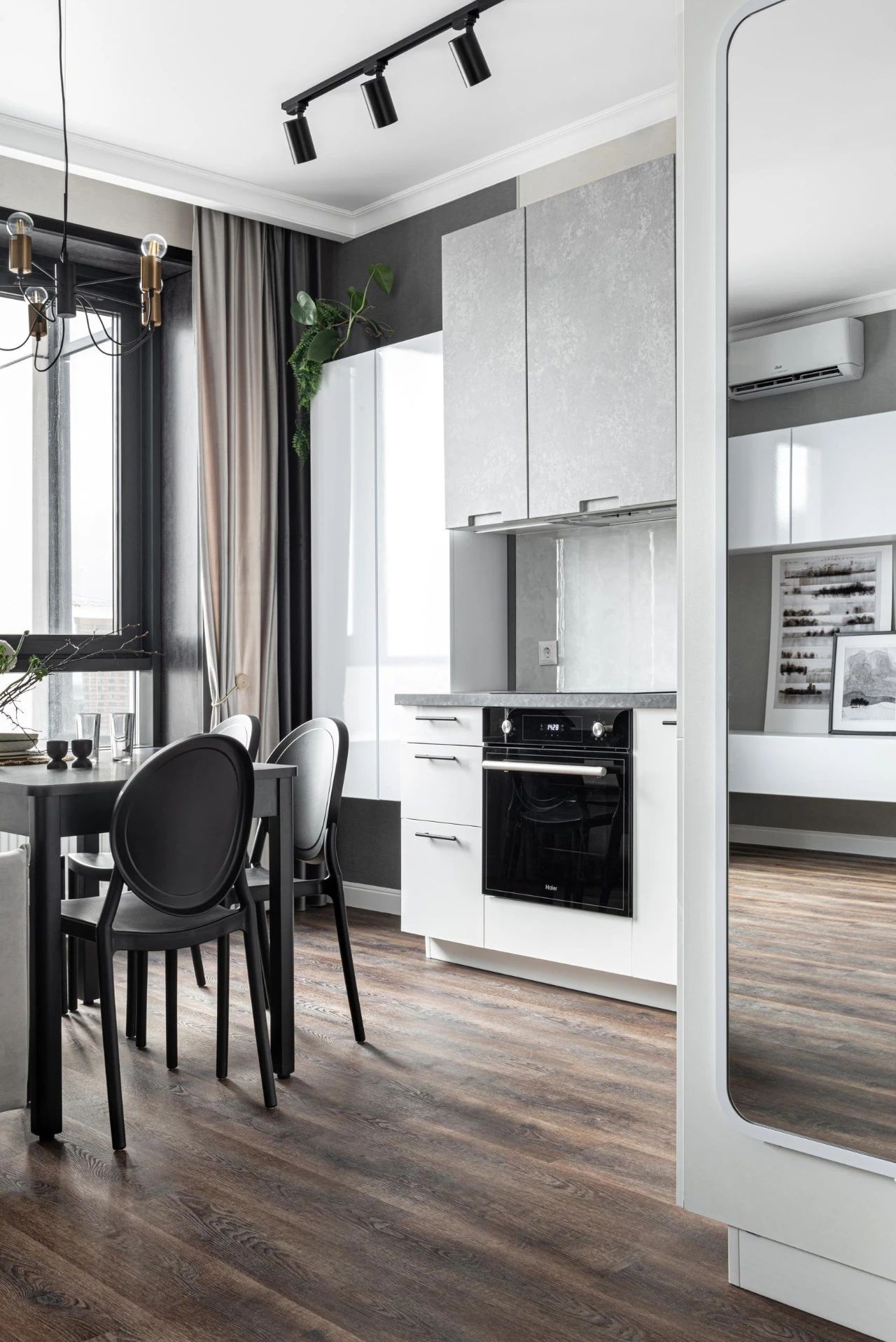 40㎡灰色小公寓室内设计丨Alana Kalabekova-15