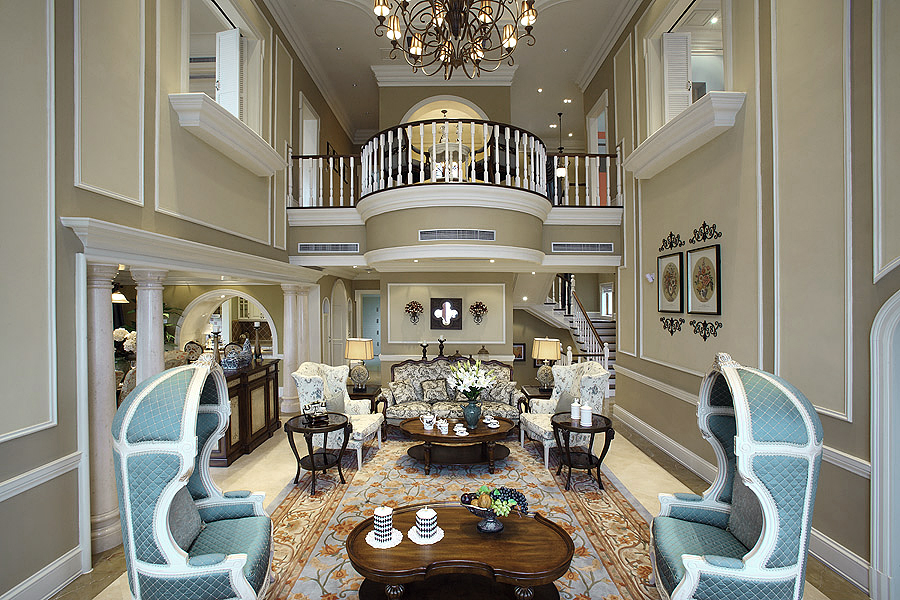 法式简约家装别墅样板房-30