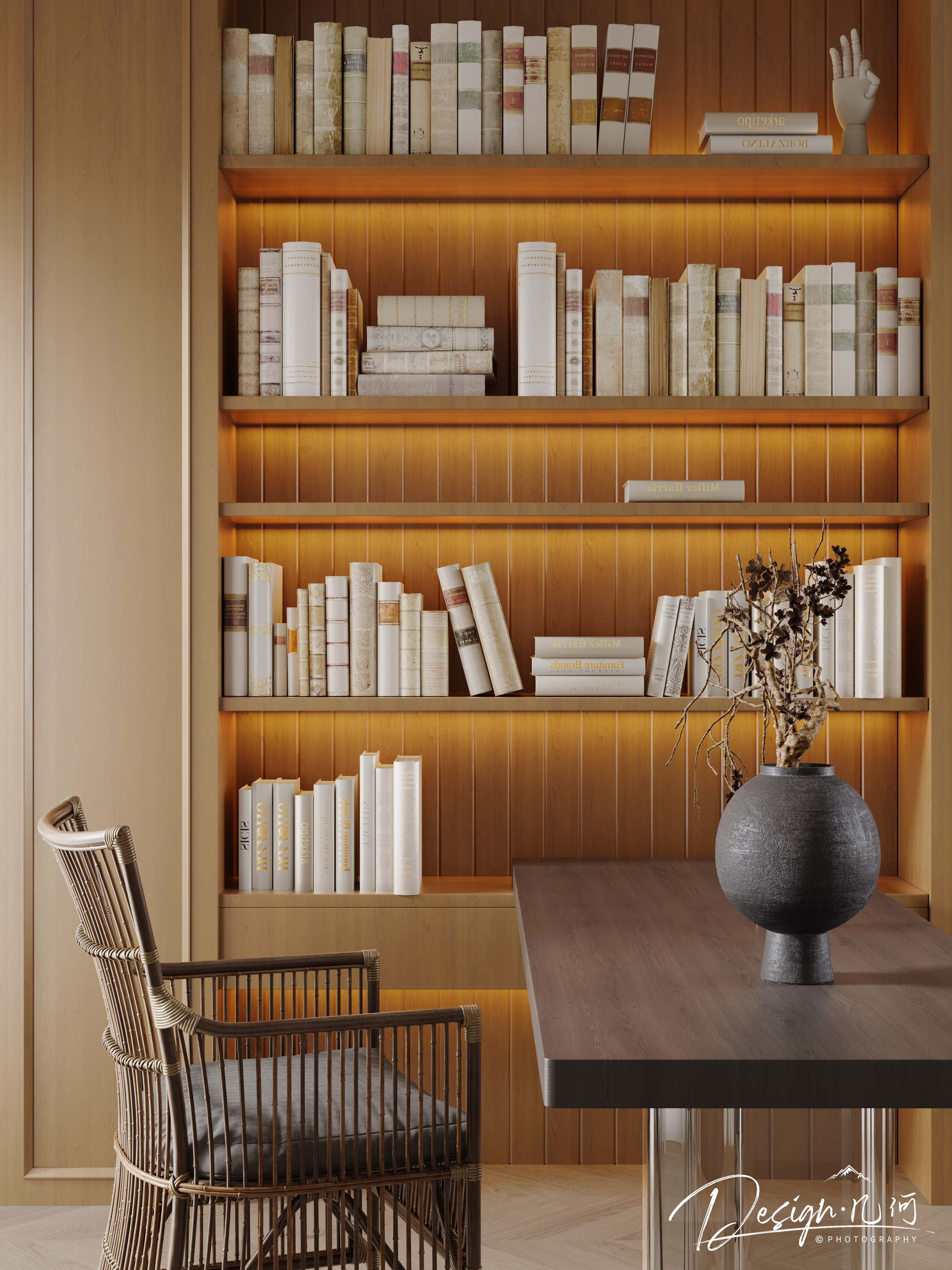 几何空间视觉表现 | 溪岸宝墅现代客餐厅-29