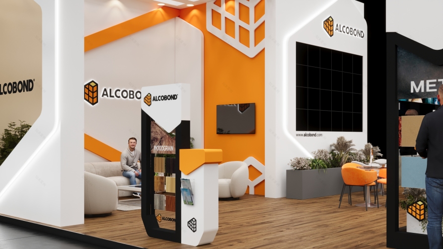 ALCOBOND现代展览展位设计-17