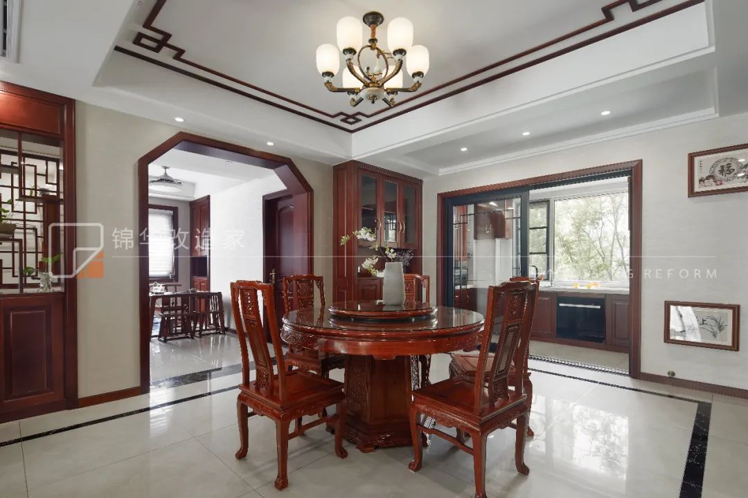 阳光 100 中式养老房 | 新中式风格,红木家具,强大的收纳功能-45