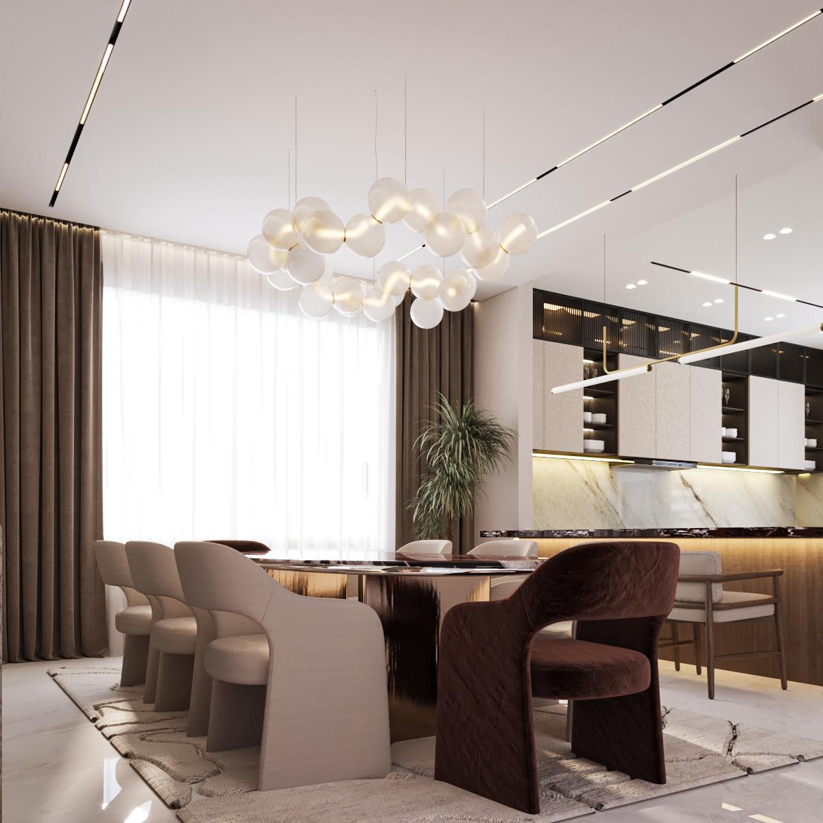 Luxurious villa double hight reception-5