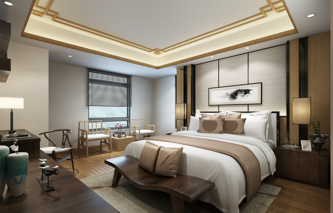 新中式 中式古典 奢华家装别墅样板房-15-17