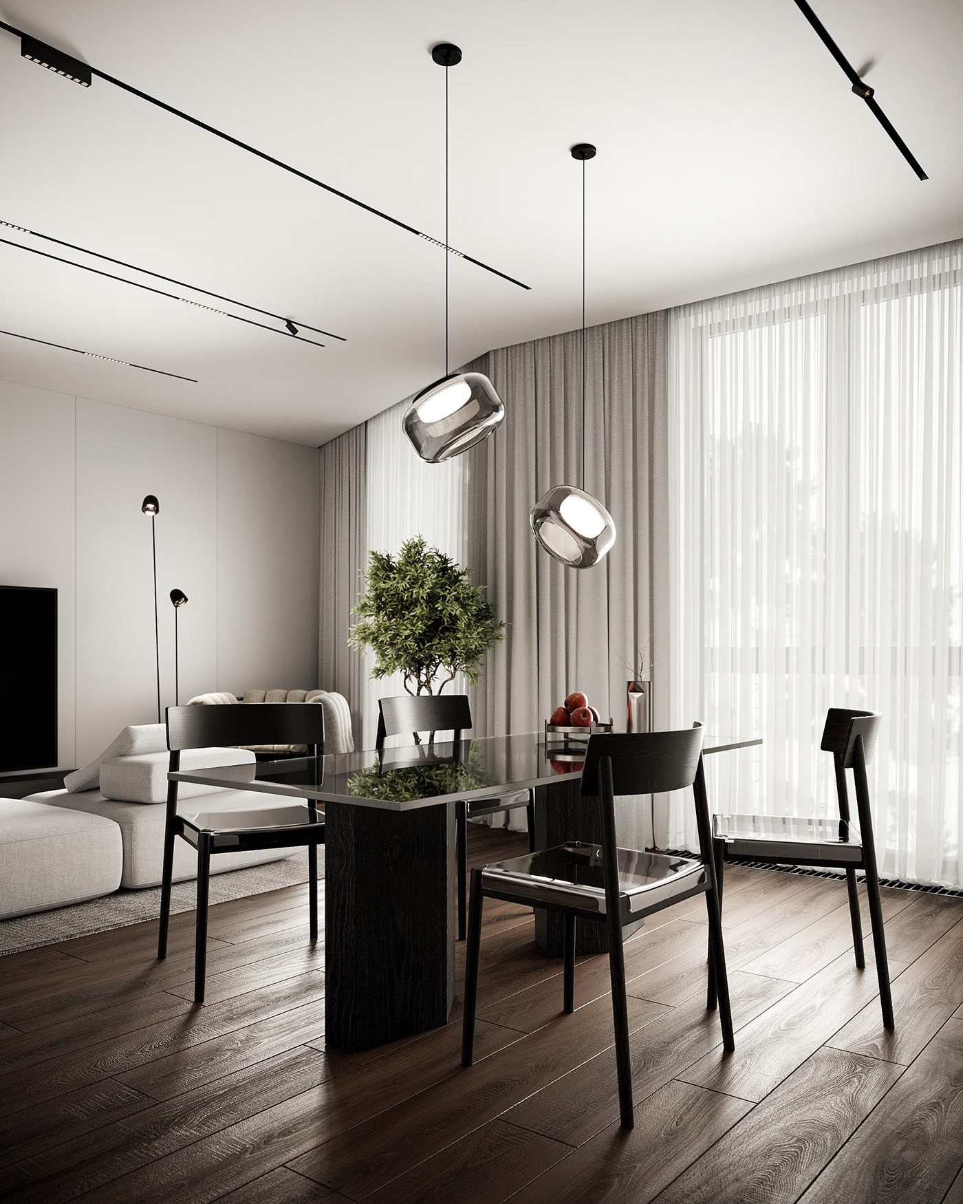 纯净黑白，简约空间设计！-2