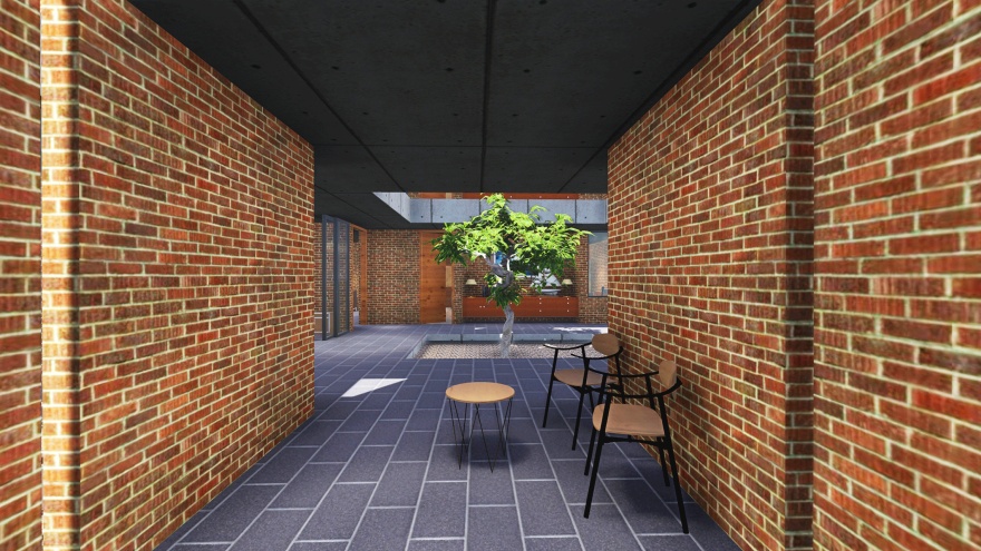 interior courtyard house baroda 1-0