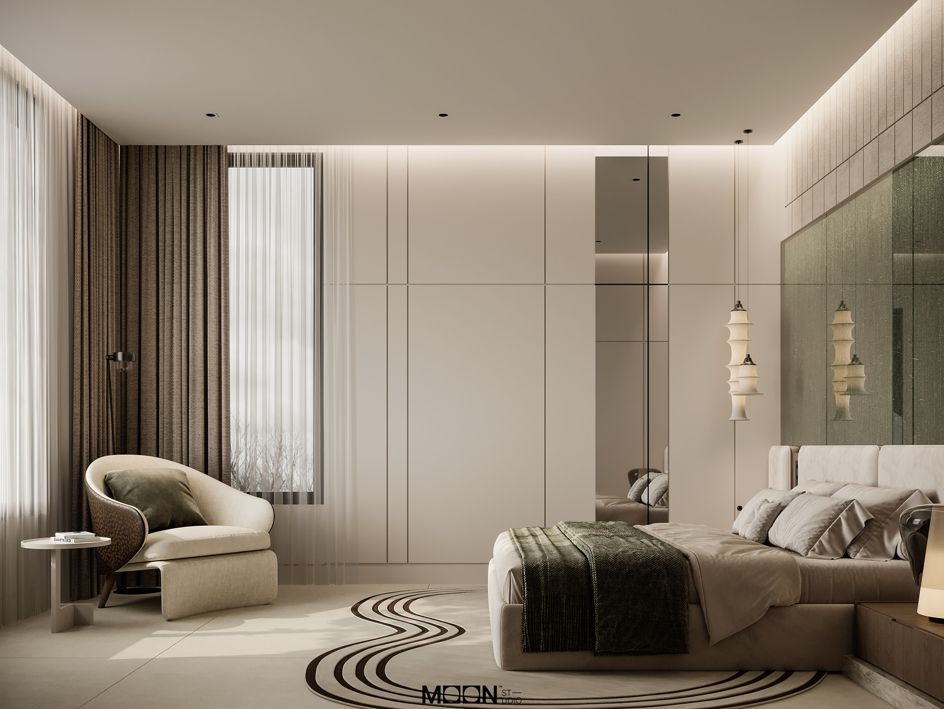 卧室设计

注：原文Desgin拼写有误，正确的拼写应该是Design  丨Moon Studio-6