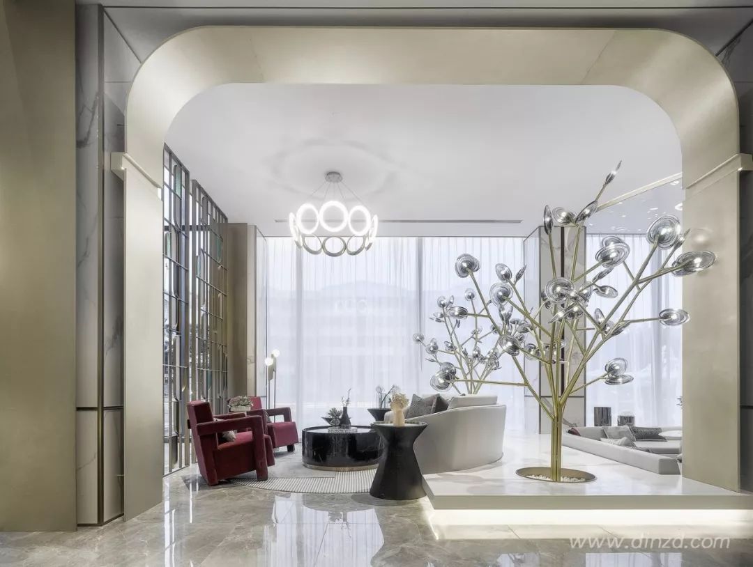 《云水谣》现代轻奢售楼处，融入自然元素，打造优雅空间-32