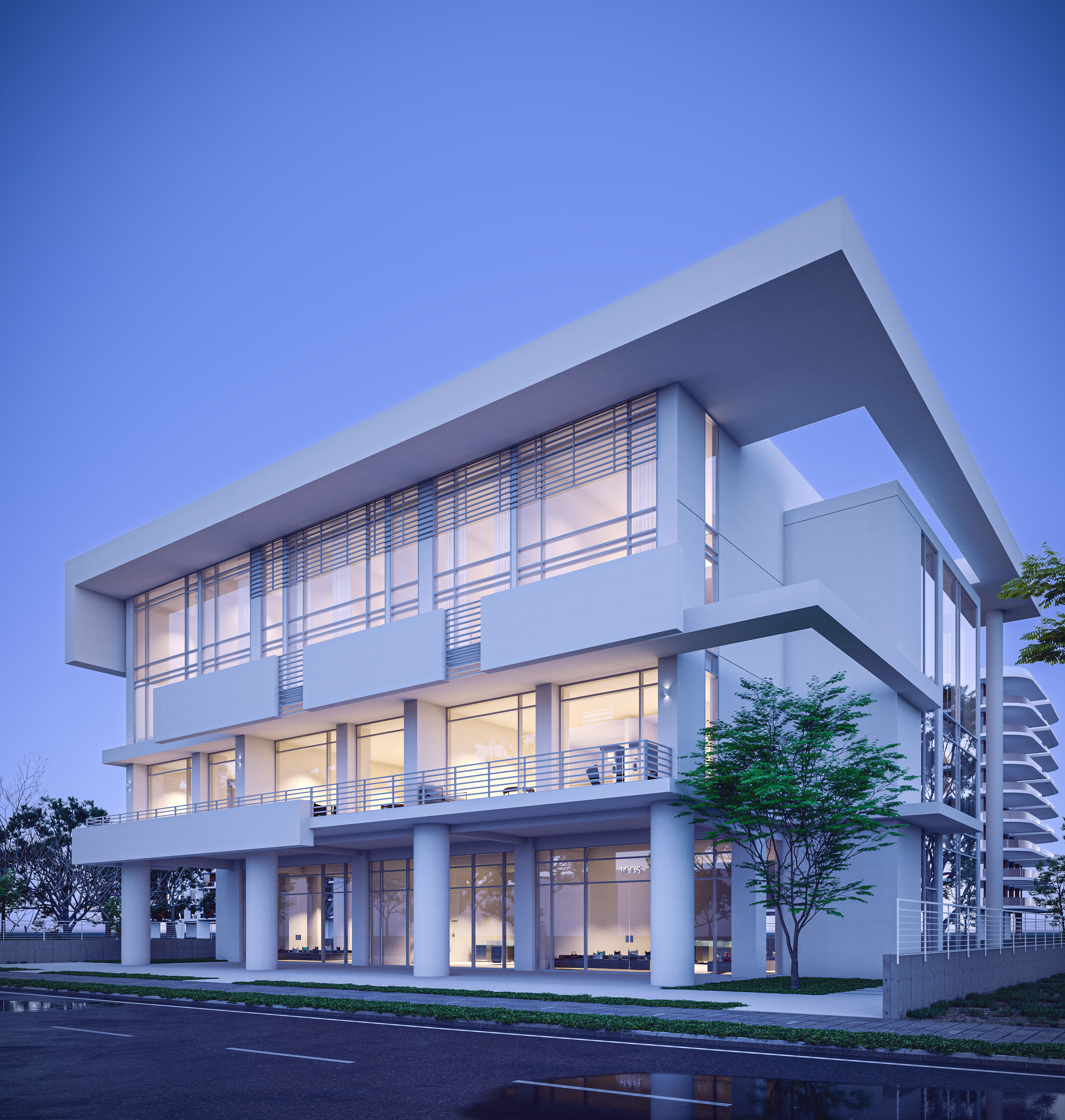 Ofis+loft daire çalışması’’Richard Meier’’-5