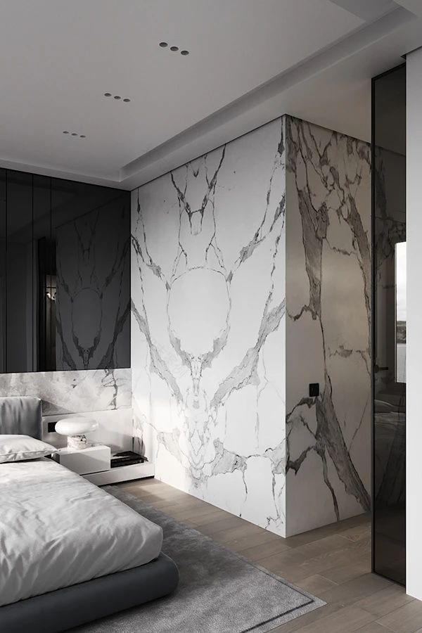 基辅黑白灰禁欲系家居,Anastasiia Reznichenko 现代设计典范-8