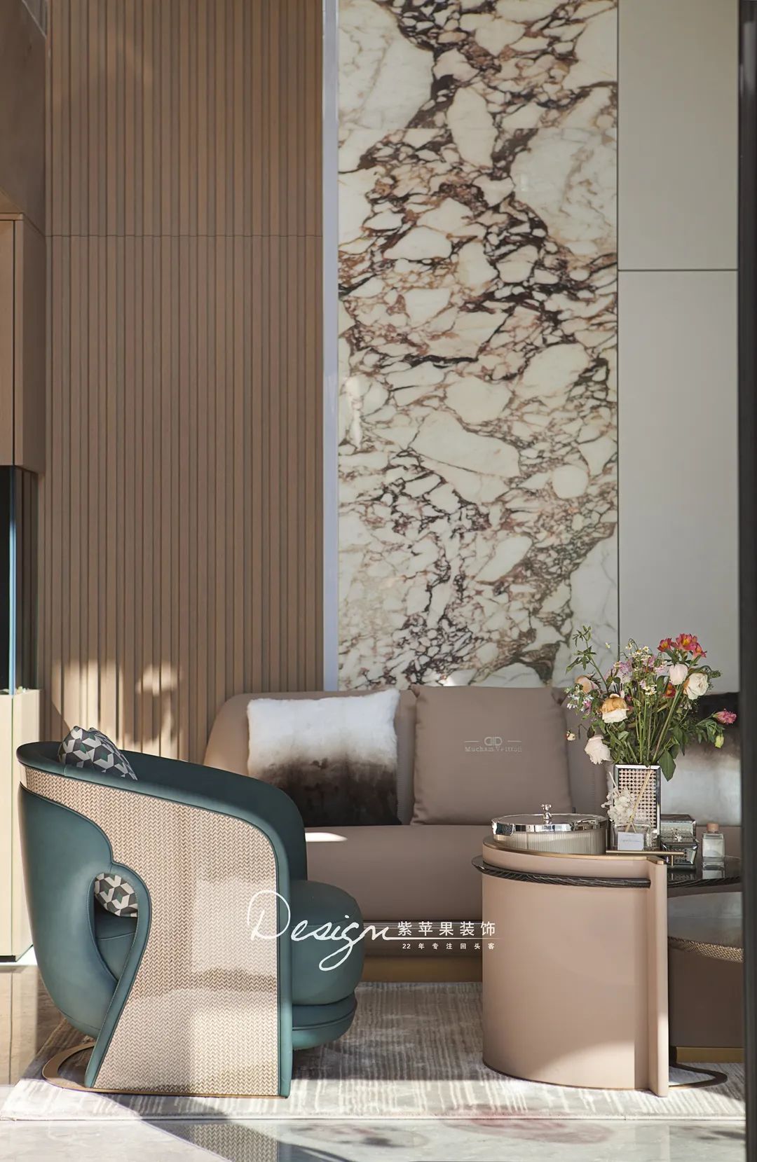 300㎡木质与石材奏响现代风的自然和弦丨紫苹果全案设计-19