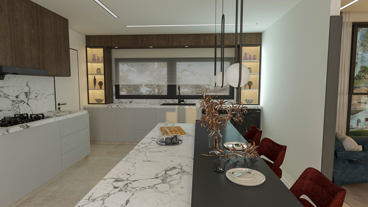 Living room design in neoclassical style-2