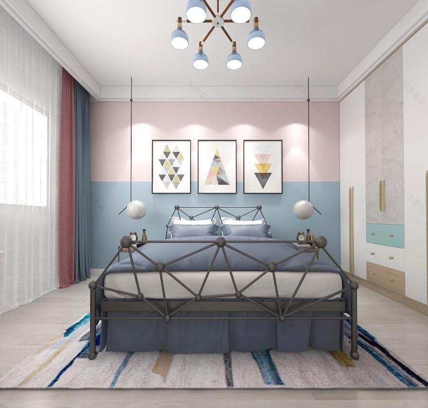 少女心玄关设计,色彩搭配展现空间活力-18