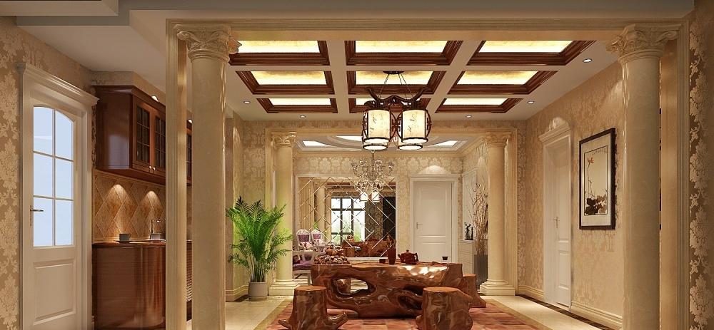 长滩别墅-暖色欧式风格设计-25