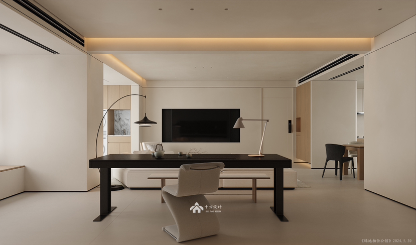 南昌安义绿地柏仕公馆现代极简奶油风-0